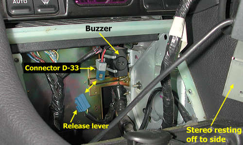 Disconnected buzzer connector